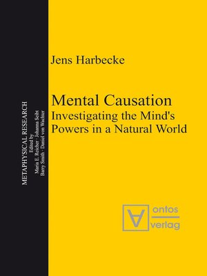 cover image of Mental Causation